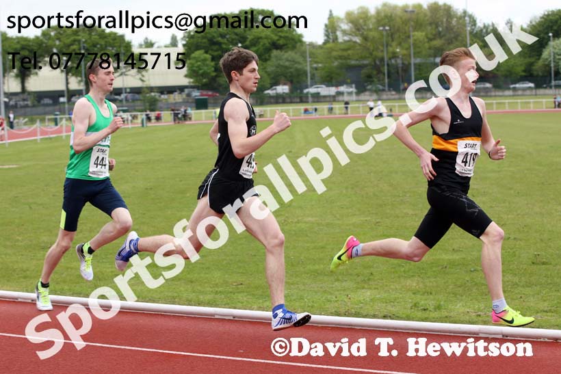 Mens under-17 800 metres, North Eastern Track and Fields Champs., Middlesbrough. Photo: David T. Hewitson/Sports for All Pics